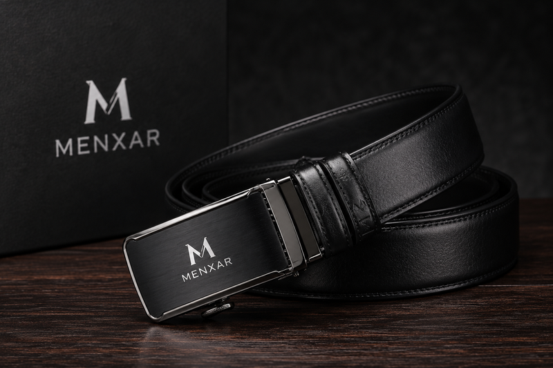 Menxar Men's Reversible Leather Belt